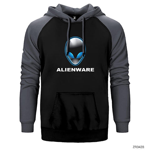 Alienware Çift Renk Reglan Kol Sweatshirt / Hoodie