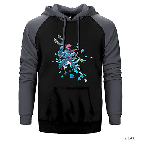 Fizz Tricks Çift Renk Reglan Kol Sweatshirt / Hoodie