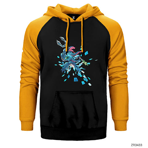 Fizz Tricks Çift Renk Reglan Kol Sweatshirt / Hoodie