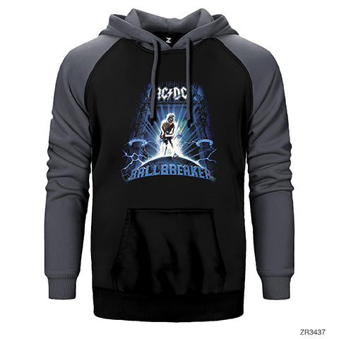 AC DC Ballbreaker Çift Renk Reglan Kol Sweatshirt / Hoodie