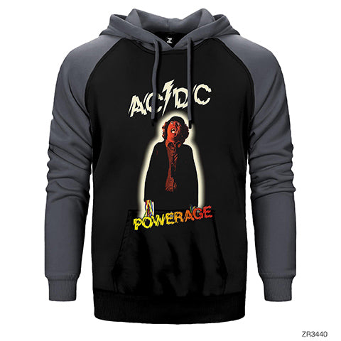 AC DC Powerage Çift Renk Reglan Kol Sweatshirt / Hoodie