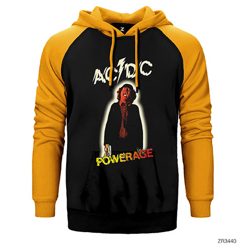 AC DC Powerage Çift Renk Reglan Kol Sweatshirt / Hoodie