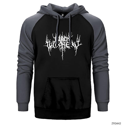 Black Witchery Çift Renk Reglan Kol Sweatshirt / Hoodie