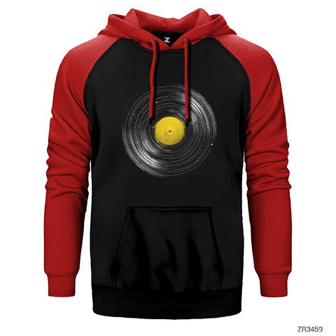 Vinyl Galaxy Çift Renk Reglan Kol Sweatshirt / Hoodie