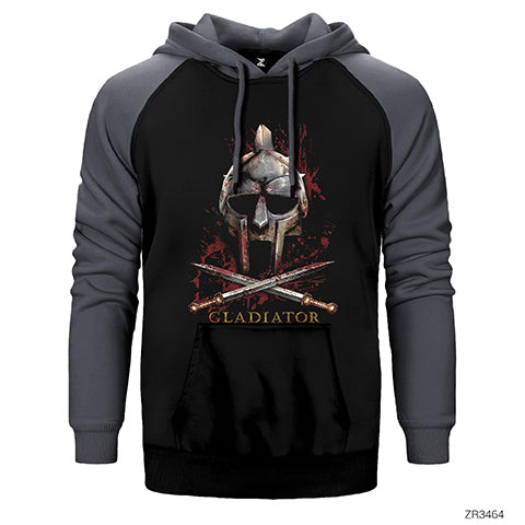 Gladiator Fight Çift Renk Reglan Kol Sweatshirt / Hoodie
