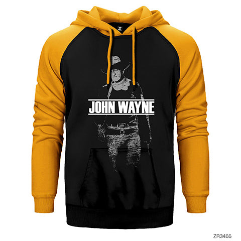 John Wayne Çift Renk Reglan Kol Sweatshirt / Hoodie