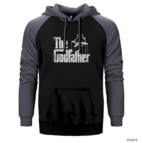 The Godfather Distorted Çift Renk Reglan Kol Sweatshirt / Hoodie
