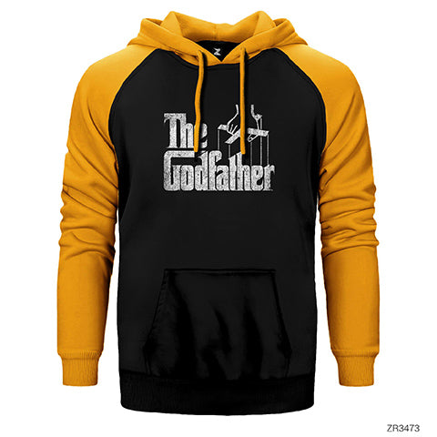 The Godfather Distorted Çift Renk Reglan Kol Sweatshirt / Hoodie