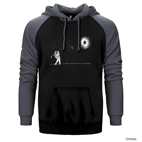 Black in Hole Çift Renk Reglan Kol Sweatshirt / Hoodie