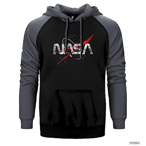 Nasa Space Çift Renk Reglan Kol Sweatshirt / Hoodie