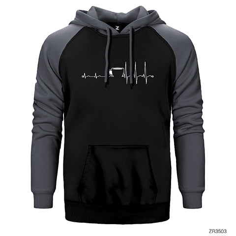 Sabah Kahvesi Çift Renk Reglan Kol Sweatshirt / Hoodie