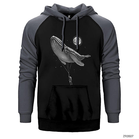 Balina Çift Renk Reglan Kol Sweatshirt / Hoodie