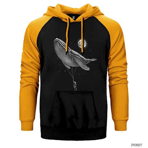 Balina Çift Renk Reglan Kol Sweatshirt / Hoodie
