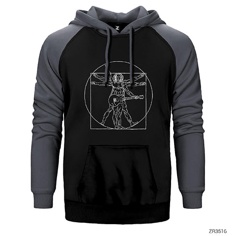 Antik Müzisyen Çift Renk Reglan Kol Sweatshirt / Hoodie