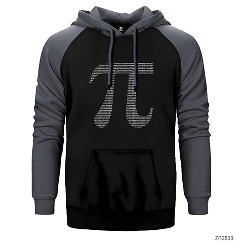 Pi Sayısı Çift Renk Reglan Kol Sweatshirt / Hoodie