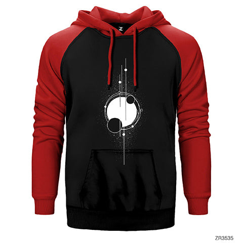 Solar Güneş Sistemi Çift Renk Reglan Kol Sweatshirt / Hoodie