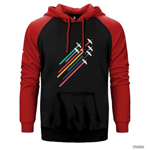 Sorti Çift Renk Reglan Kol Sweatshirt / Hoodie