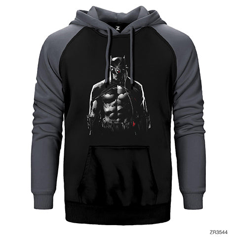 Batman Who Laughs Çift Renk Reglan Kol Sweatshirt / Hoodie