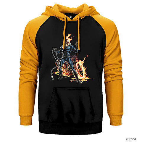 Ghost Rider The Laugh of the Dead Çift Renk Reglan Kol Sweatshirt / Hoodie