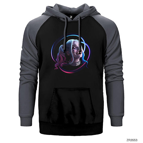 Harley Quinn Smile Çift Renk Reglan Kol Sweatshirt / Hoodie