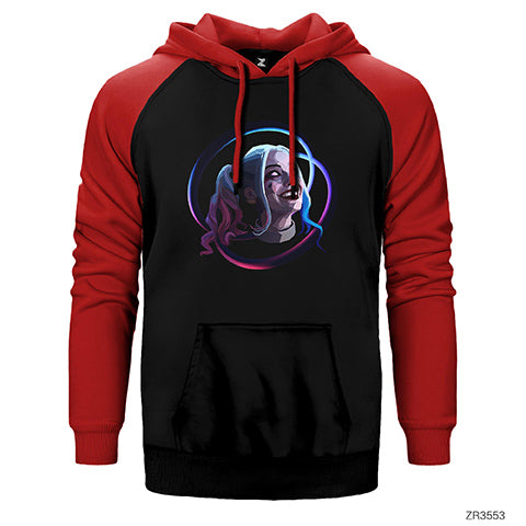 Harley Quinn Smile Çift Renk Reglan Kol Sweatshirt / Hoodie