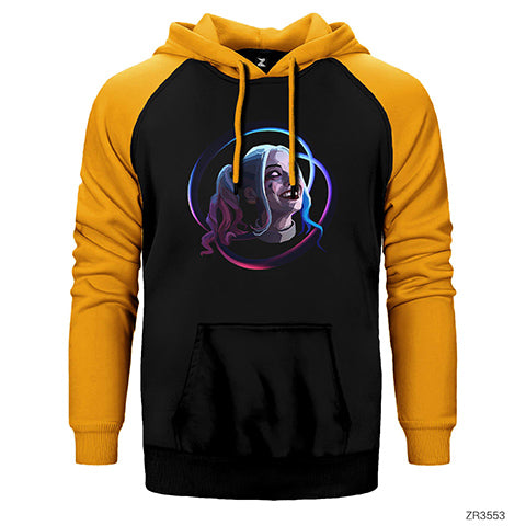 Harley Quinn Smile Çift Renk Reglan Kol Sweatshirt / Hoodie