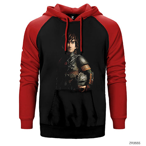 How to Train Your Dragon Hıçgıdık Çift Renk Reglan Kol Sweatshirt / Hoodie