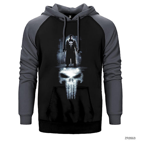 Punisher Reflection Çift Renk Reglan Kol Sweatshirt / Hoodie