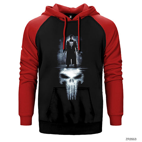 Punisher Reflection Çift Renk Reglan Kol Sweatshirt / Hoodie