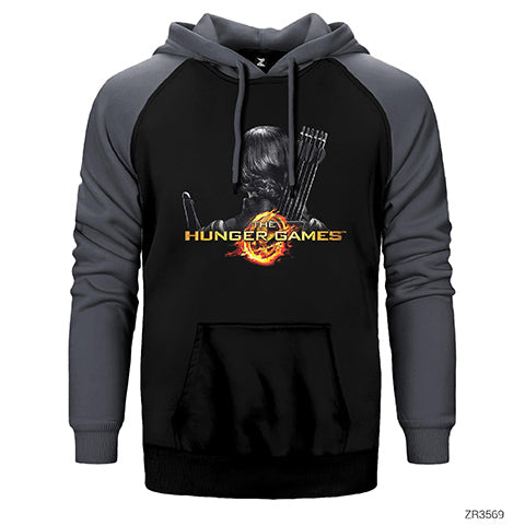 The Hunger Games Mockingjay Çift Renk Reglan Kol Sweatshirt / Hoodie