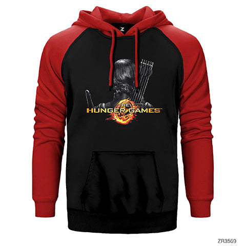 The Hunger Games Mockingjay Çift Renk Reglan Kol Sweatshirt / Hoodie