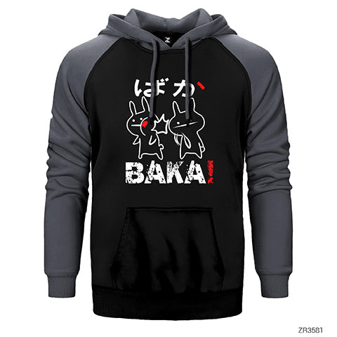 Baka Çift Renk Reglan Kol Sweatshirt / Hoodie