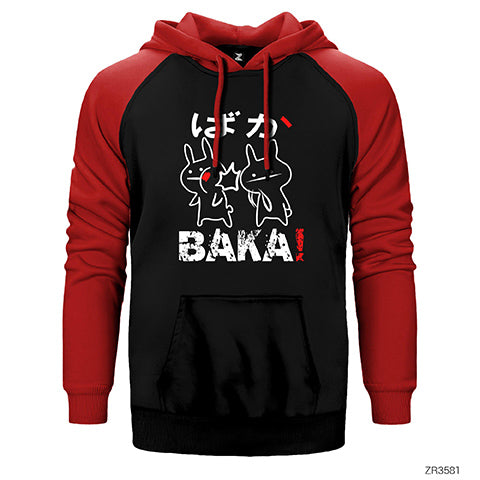 Baka Çift Renk Reglan Kol Sweatshirt / Hoodie
