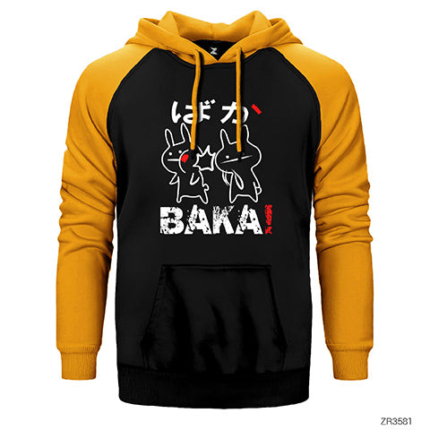 Baka Çift Renk Reglan Kol Sweatshirt / Hoodie