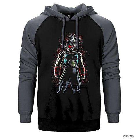 Dragon Ball Splash Çift Renk Reglan Kol Sweatshirt / Hoodie