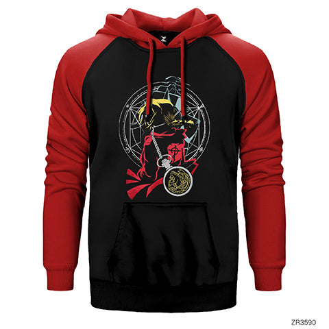 Fullmetal Alchemist Çift Renk Reglan Kol Sweatshirt / Hoodie