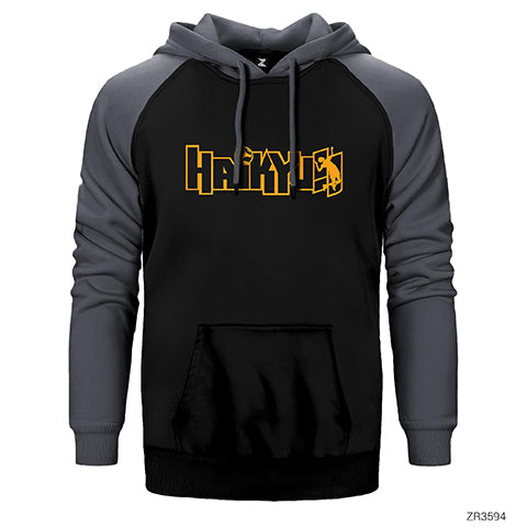 Haikyu Çift Renk Reglan Kol Sweatshirt / Hoodie
