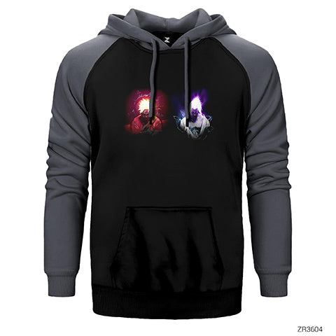 Naruto and Sasuke Çift Renk Reglan Kol Sweatshirt / Hoodie