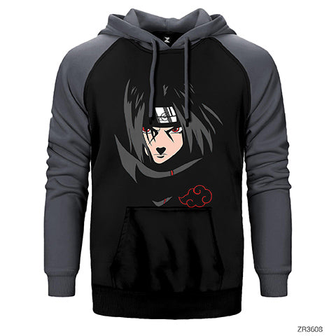 Naruto Uchiha İtachi Çift Renk Reglan Kol Sweatshirt / Hoodie