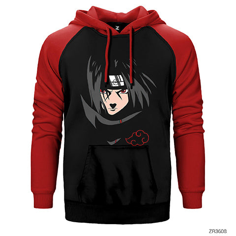 Naruto Uchiha İtachi Çift Renk Reglan Kol Sweatshirt / Hoodie