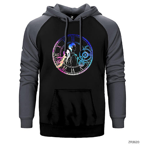 Steins Gate Loving Mix Colors Çift Renk Reglan Kol Sweatshirt / Hoodie