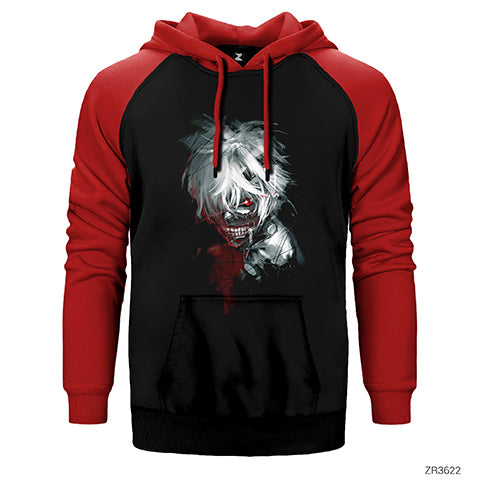 Tokyo Ghoul Çift Renk Reglan Kol Sweatshirt / Hoodie