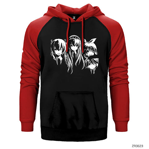 Vocaloid Team Çift Renk Reglan Kol Sweatshirt / Hoodie