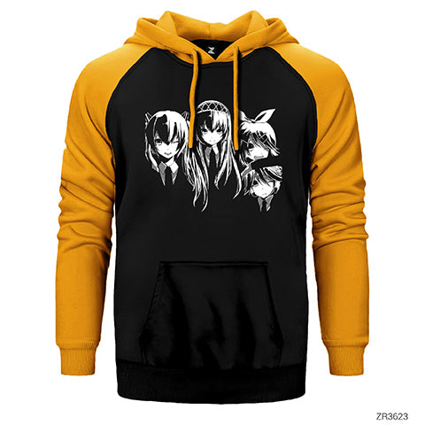 Vocaloid Team Çift Renk Reglan Kol Sweatshirt / Hoodie