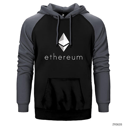 Ethereum Çift Renk Reglan Kol Sweatshirt / Hoodie