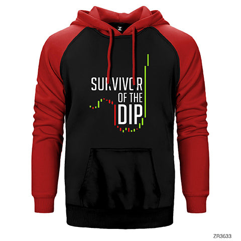 Kripto Para Survivor of Deep Çift Renk Reglan Kol Sweatshirt / Hoodie