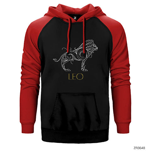 Aslan Burç Retro Çift Renk Reglan Kol Sweatshirt / Hoodie