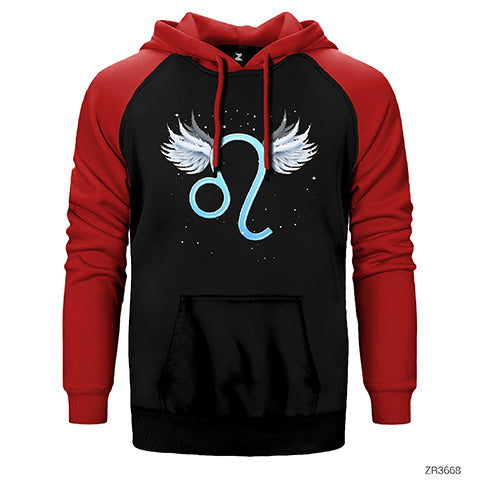 Aslan Burcu İkon Çift Renk Reglan Kol Sweatshirt / Hoodie