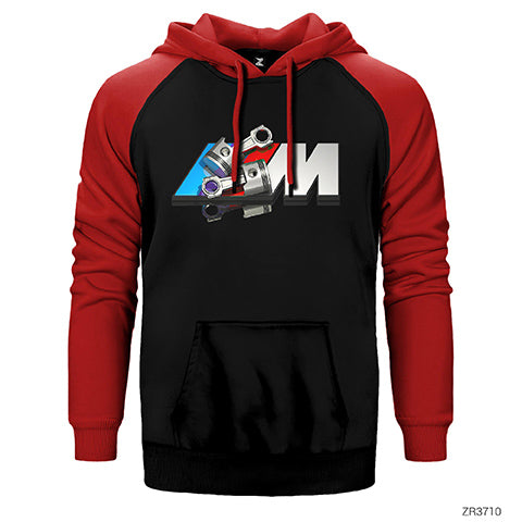 BMW M Power Çift Renk Reglan Kol Sweatshirt / Hoodie