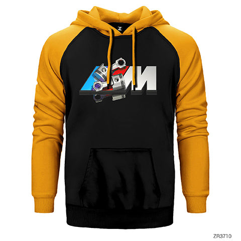 BMW M Power Çift Renk Reglan Kol Sweatshirt / Hoodie